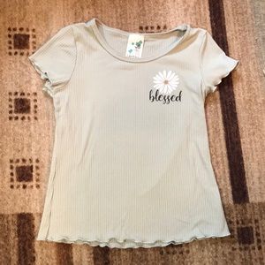 Cute Sage Green Girls Shirt